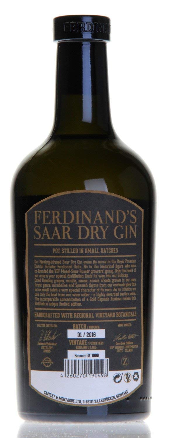 Ferdinand's Saar Dry Gin Goldcap クラフトジン カテゴリー 【公式通販】